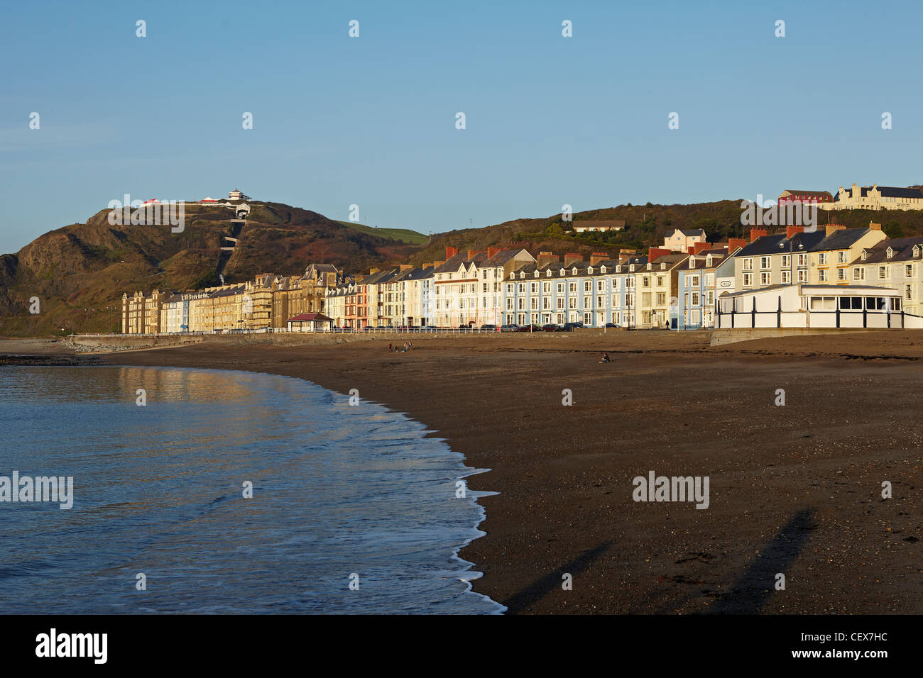 Front de Aberystwyth, Aberystwyth, Pays de Galles, Royaume-Uni Banque D'Images