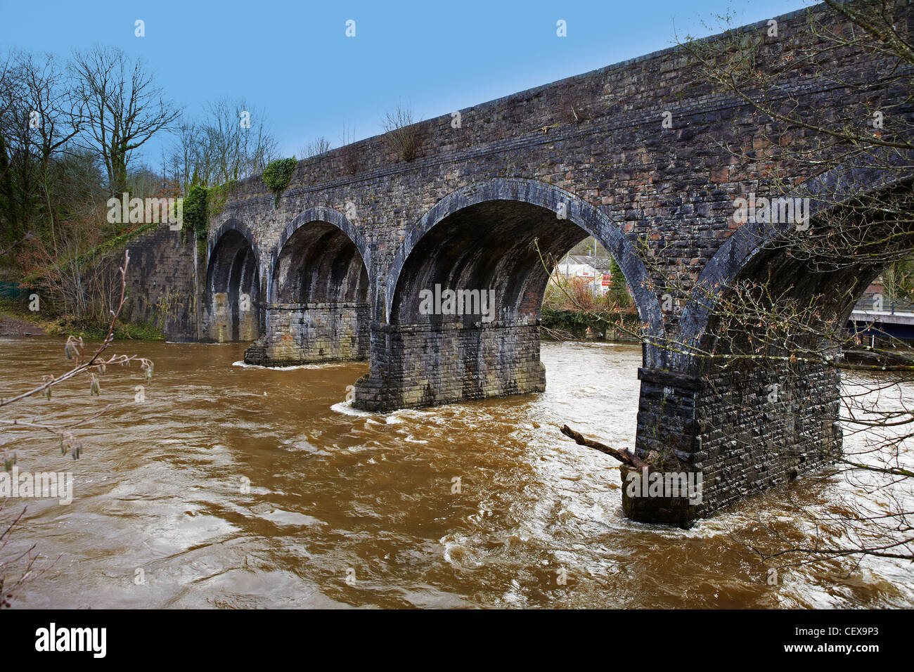 Viaduc, Aberdulais Aberdulais, Neath, Pays de Galles, Royaume-Uni Banque D'Images