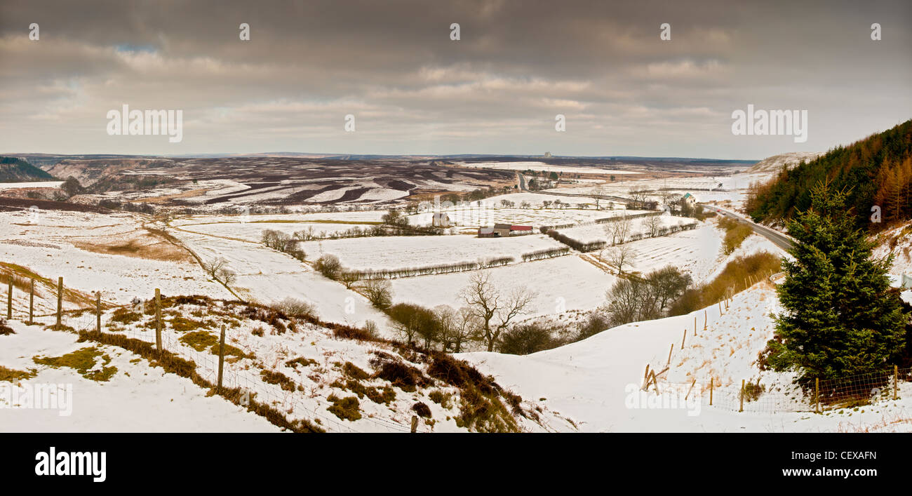 Yok Nord Moors Royaume-uni scène d'hiver panoramique Banque D'Images