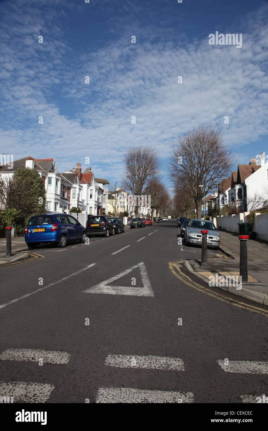 Afficher le long de Hove Park Villas, Hove, West Sussex, BN3 Banque D'Images