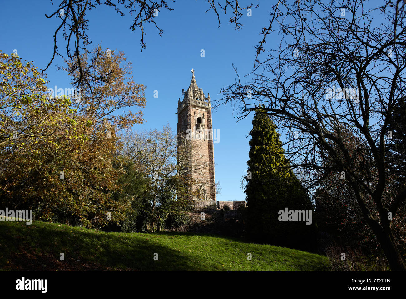 La tour Cabot sur Brandon Hill, Bristol, England, UK Banque D'Images