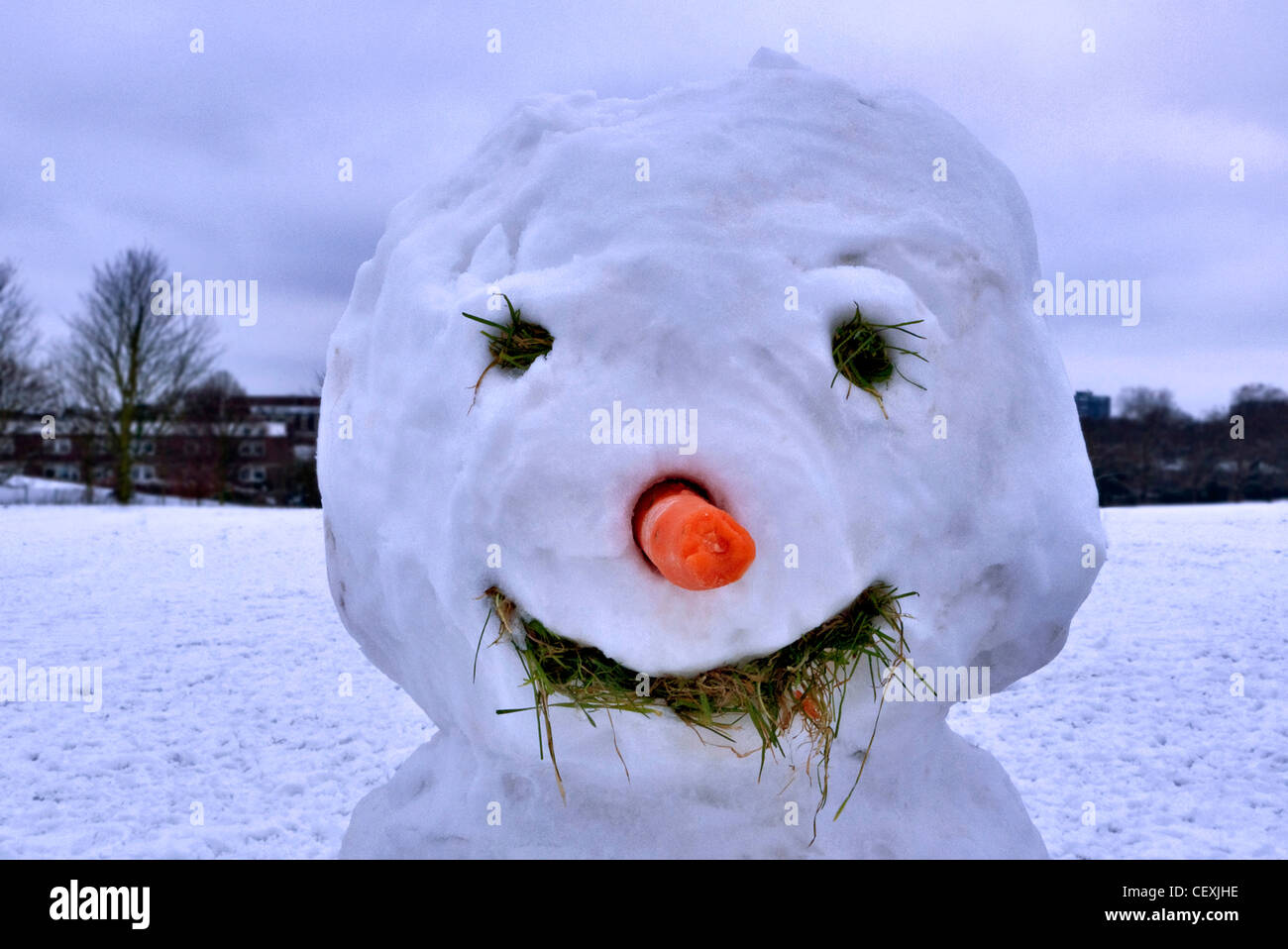 Snowman au Primrose Hill Banque D'Images