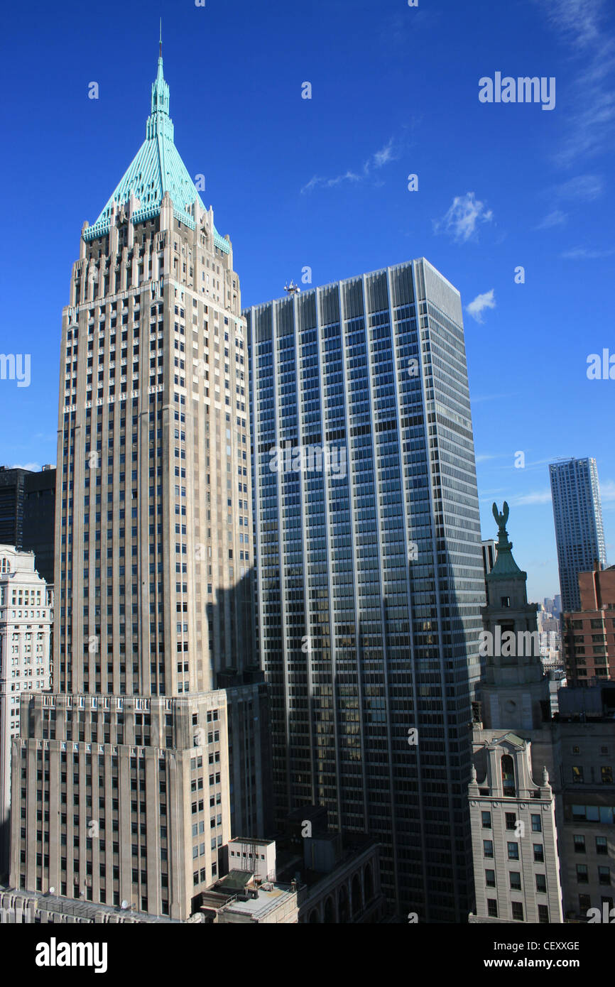 L'architecture de Manhattan. Banque D'Images