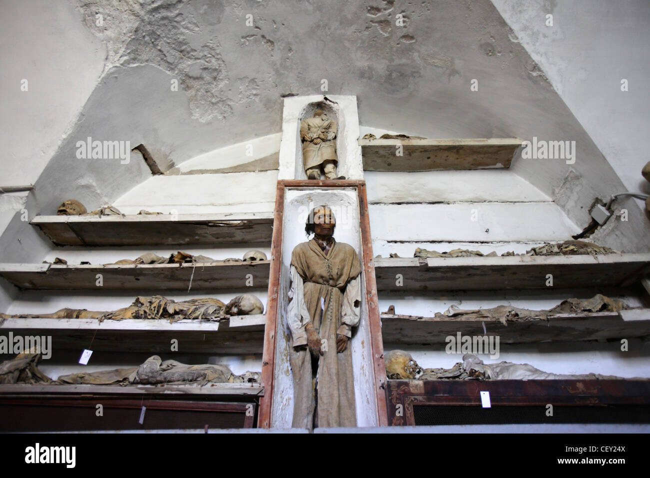 Catacombes capucines de Palerme, Sicile, Italie Banque D'Images