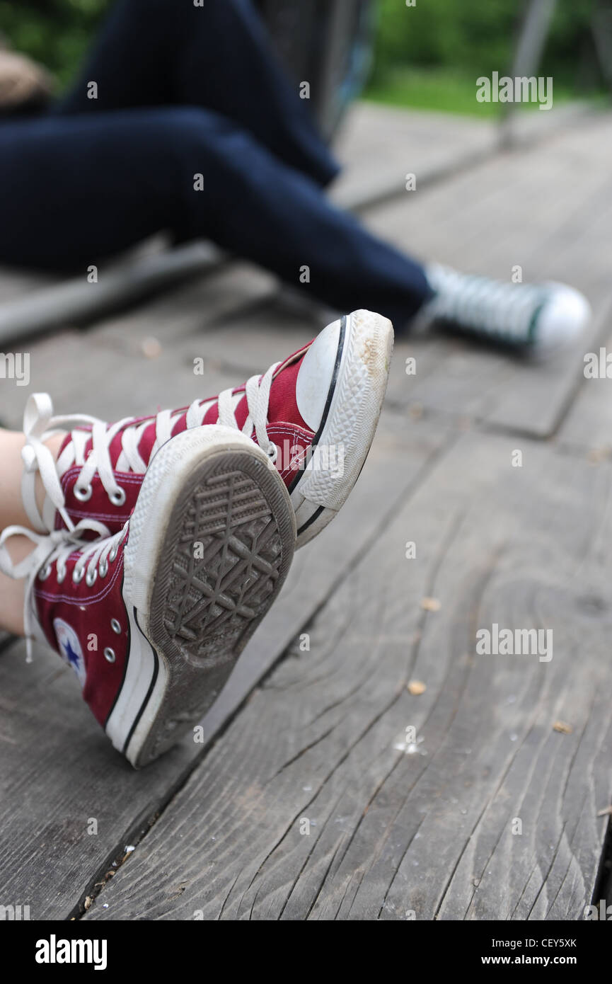 Converse All-star sneakers. Banque D'Images
