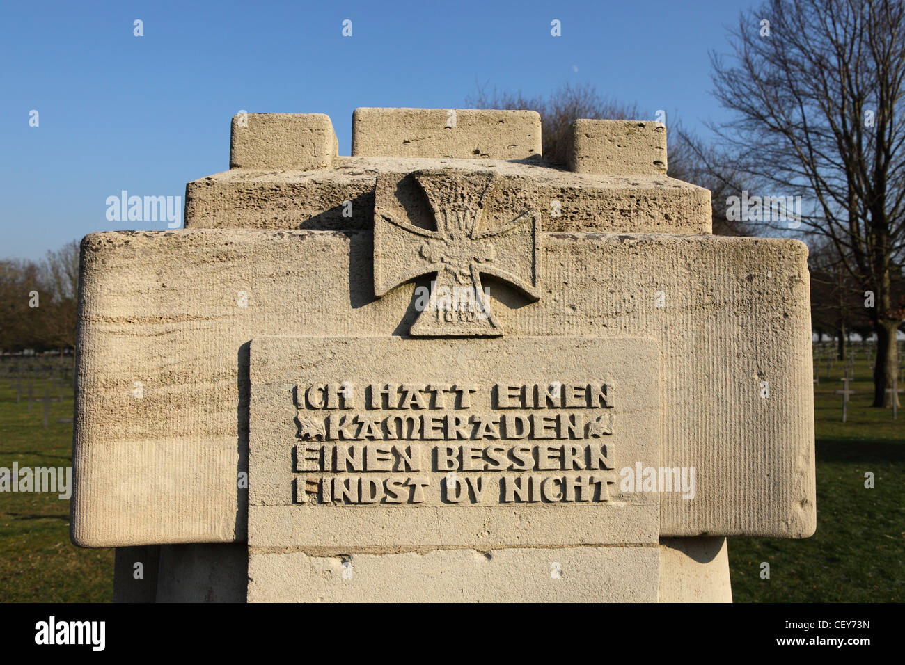 Monument aux soldats allemands tombés à Neuville-Saint-Vaast, France. Banque D'Images