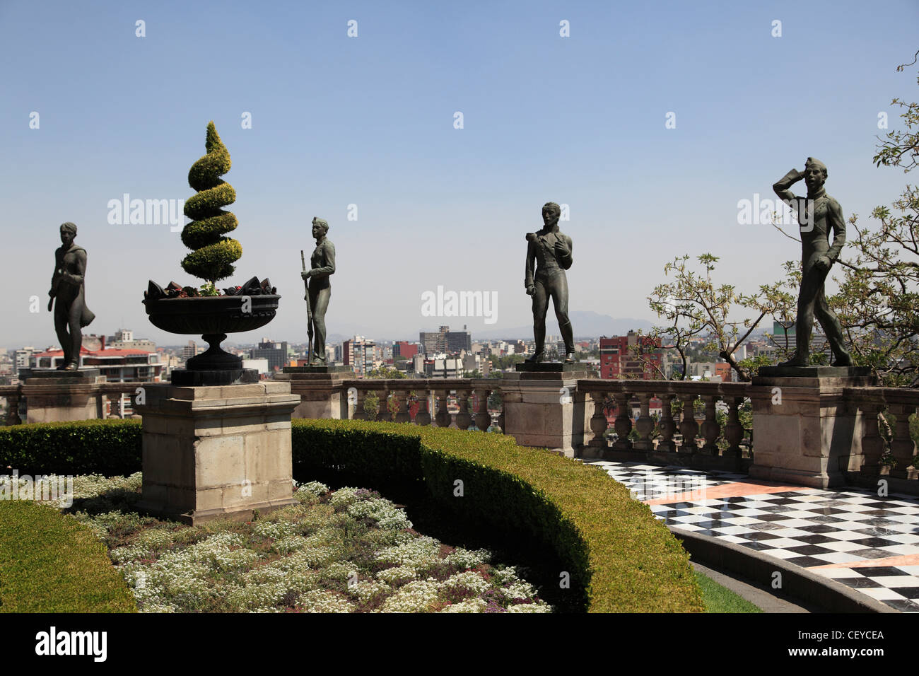 El Castillo de Chapultepec, château de Chapultepec, le parc de Chapultepec, Chapultepec, Mexico City, Mexico Banque D'Images