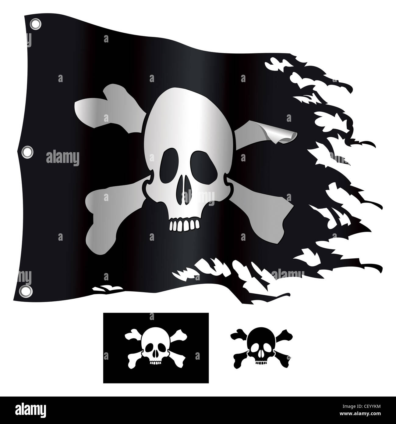 Drapeau Jolly Roger Banque D'Images