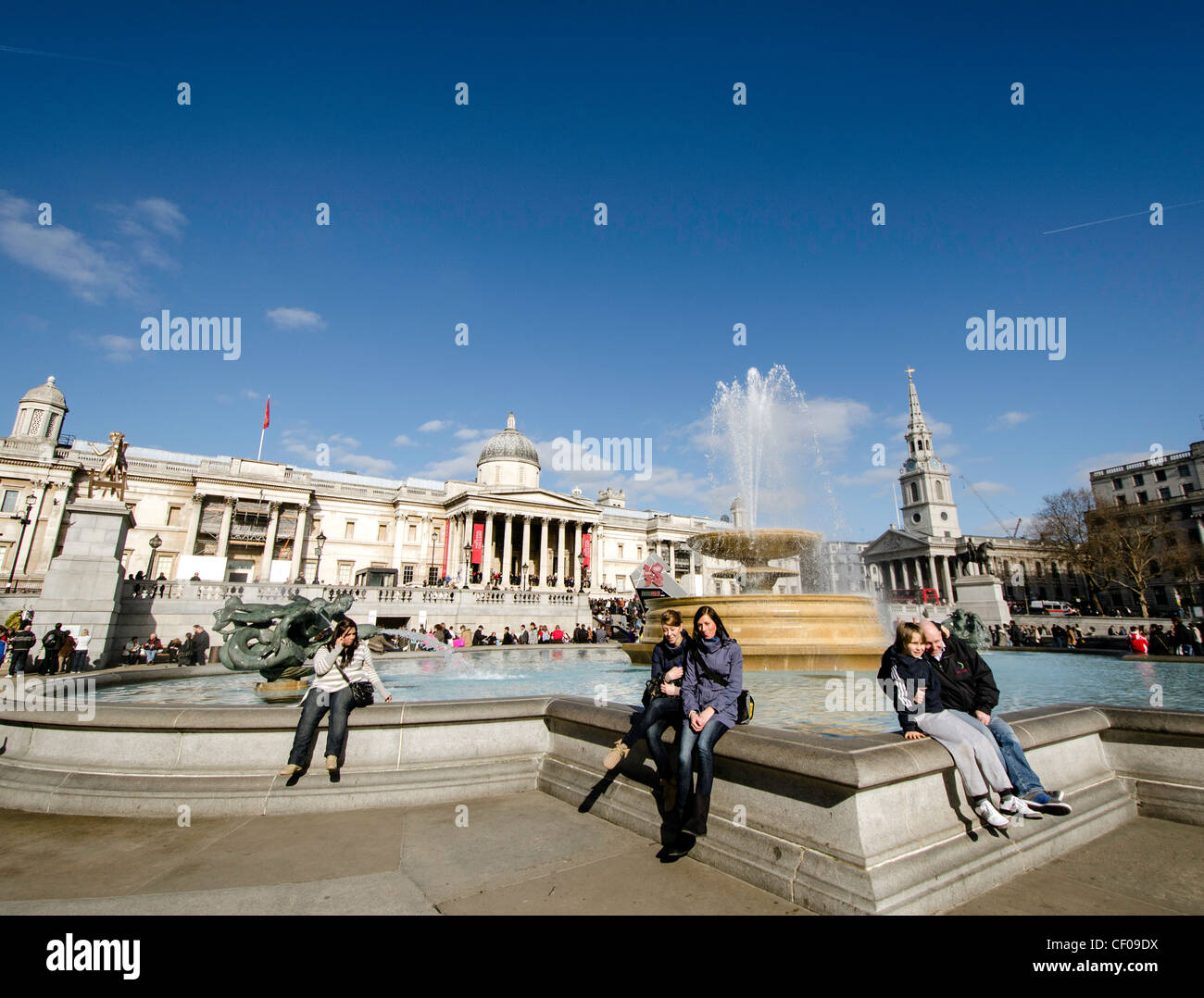 Trafalgar Square Londres Angleterre Grande-bretagne UK Banque D'Images