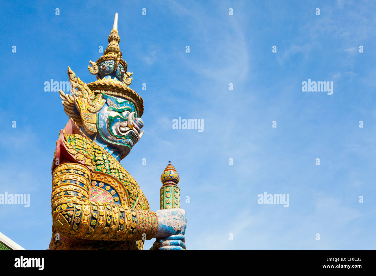 Guardian statue démoniaque au Grand Palais à Bangkok, Thaïlande Banque D'Images