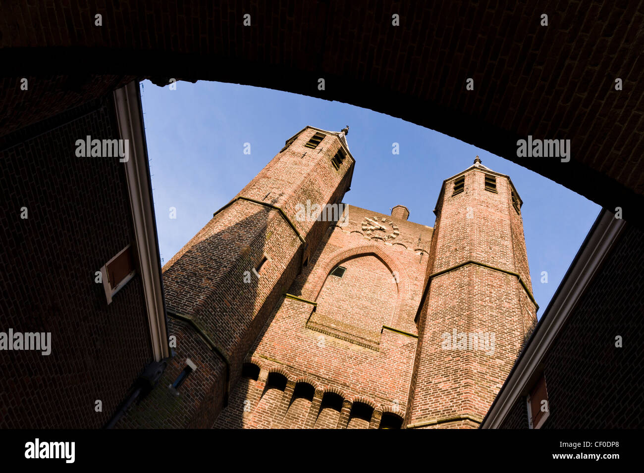 Amsterdamse Poort porte de ville à Haarlem, Pays-Bas Banque D'Images
