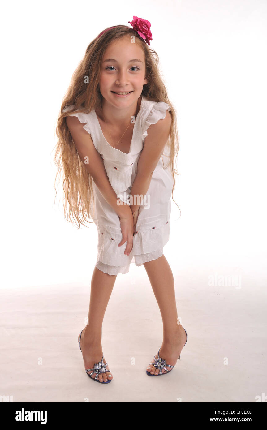 Little girl dancing Banque D'Images