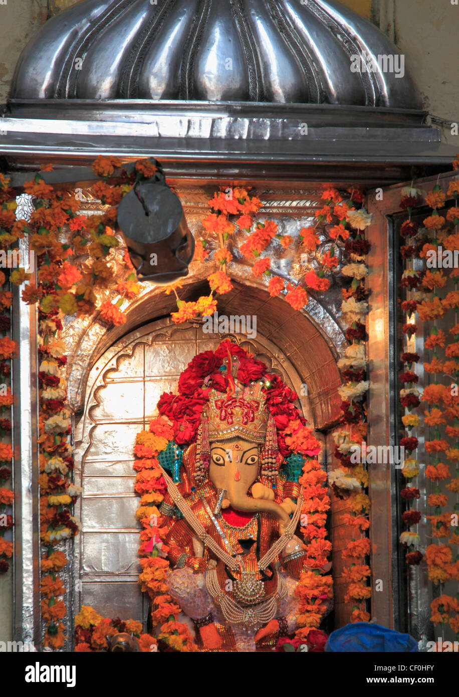 L'Inde, du Rajasthan, Bikaner, éléphant dieu Ganesh de culte, Banque D'Images