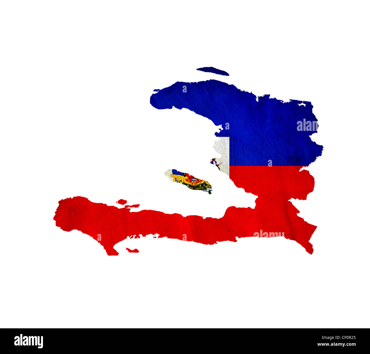 La carte d'Haïti isolated Banque D'Images