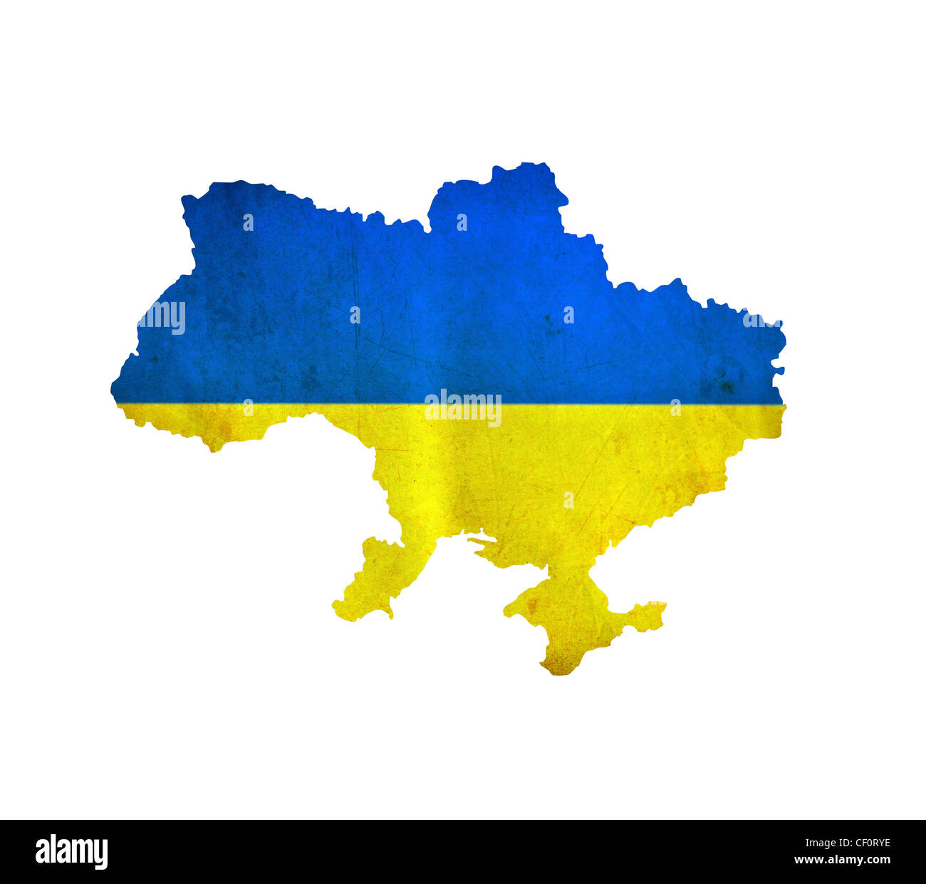 Carte d'Ukraine isolated Banque D'Images