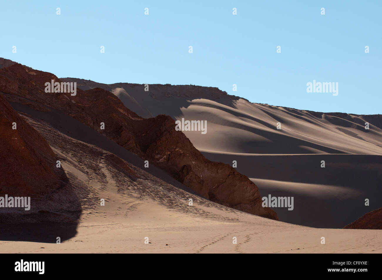 Valle de la Luna (vallée de la lune), Désert d'Atacama, au Chili. Banque D'Images