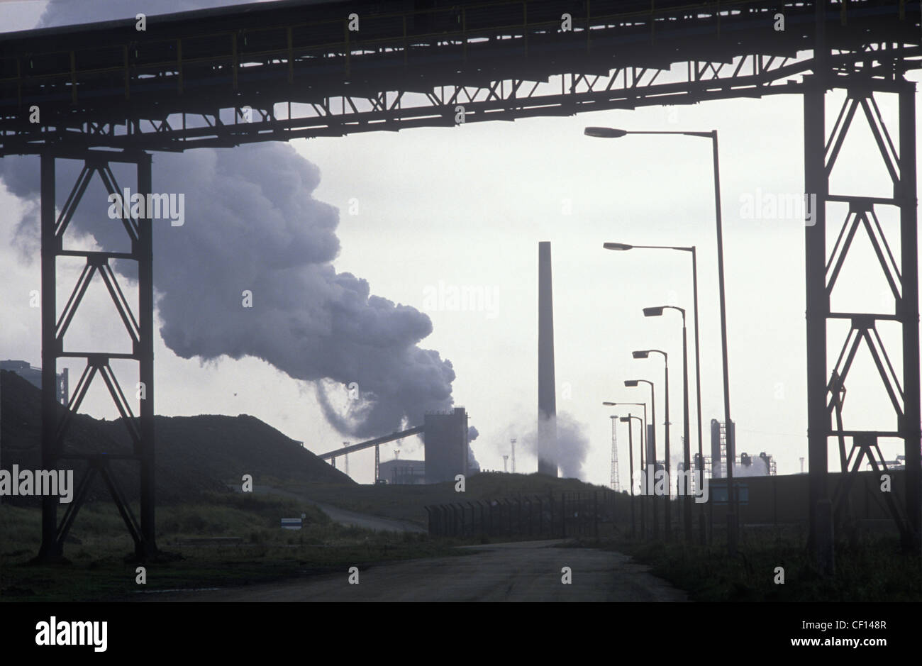 British Steel Corporation Port Talbot complexes sidérurgiques des années 80, l'industrie de la Nouvelle-Galles du Sud des années 1980 au Royaume-Uni. Paysage industriel. HOMER SYKES Banque D'Images
