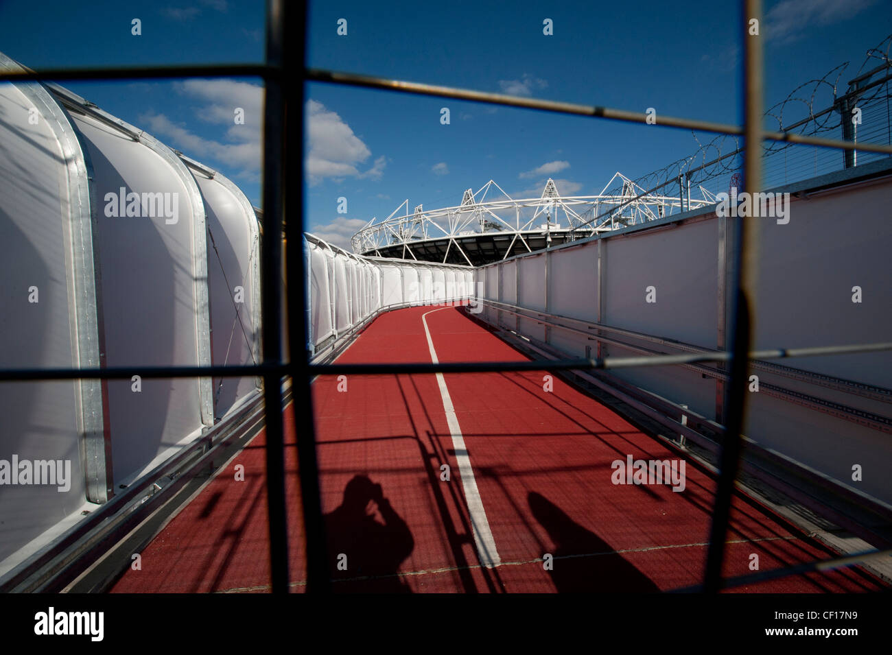 Le stade olympique de Stratford en construction dans l'Est de Londres pour les Jeux Olympiques de 2012, Londres, Angleterre. 26 févr. 2012 Banque D'Images