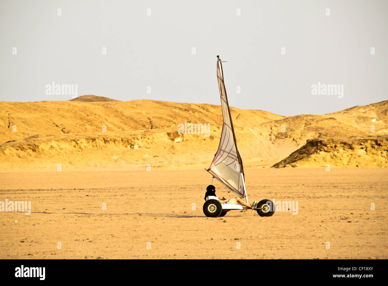 Char à voile, char à voile // land yachting en désert du Sahara, Marsa  Alam, red sea, Egypt Photo Stock - Alamy