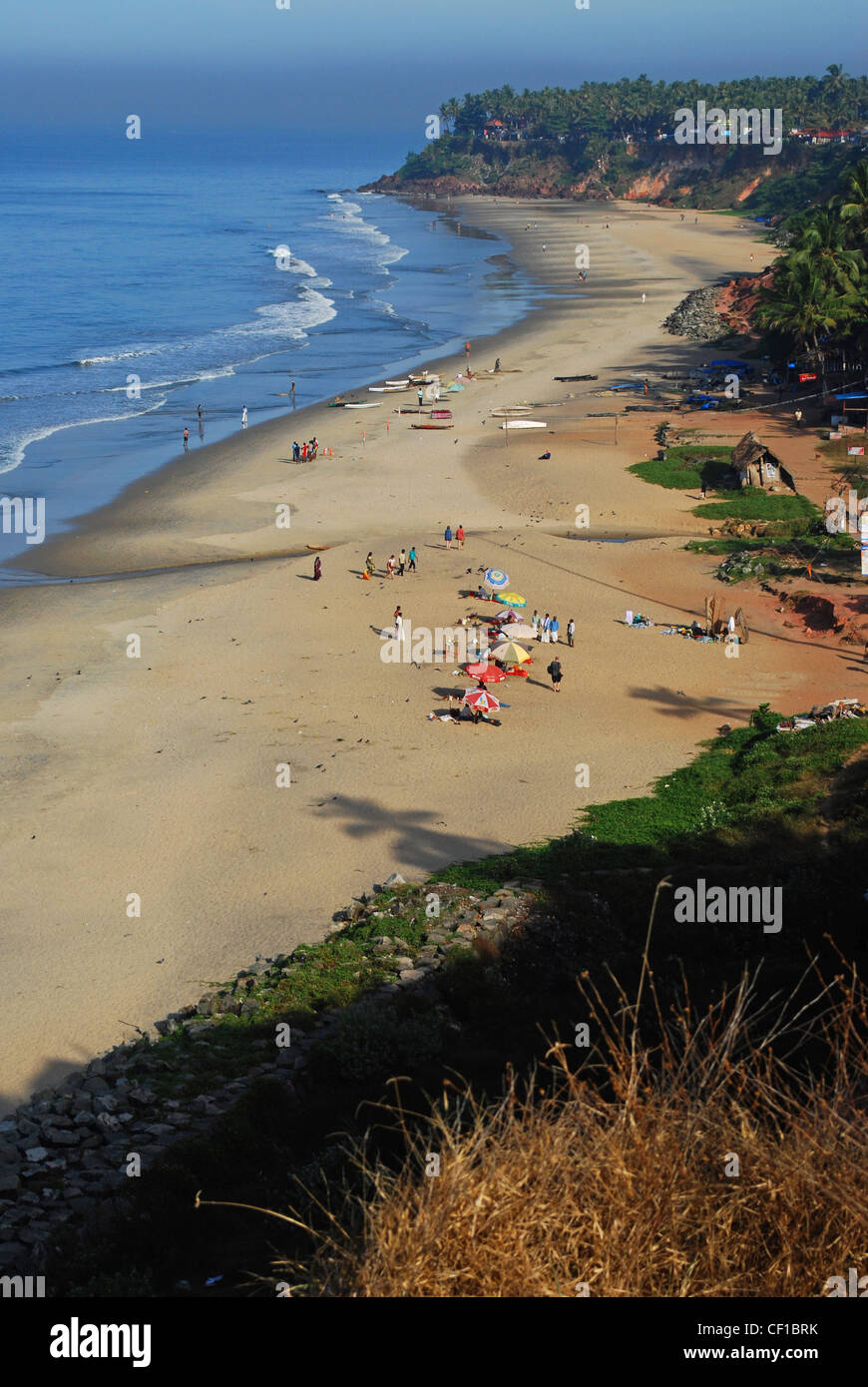 Plage de varkala papanasam beach,ou,Kerala Inde. cette destination touristique internationale est à 50 km de Trivandrum. Banque D'Images