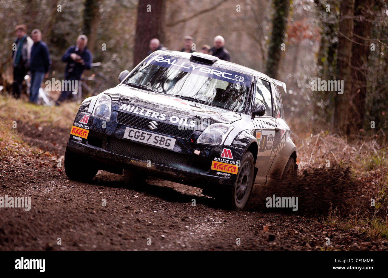 Callum Black dans le Sunseeker Rally 2012, premier tour des British Rally Championship, BRC. Banque D'Images