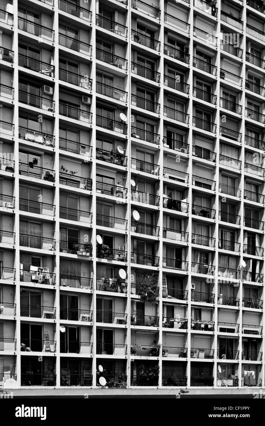 Bloc d'appartements à Marseille France Banque D'Images