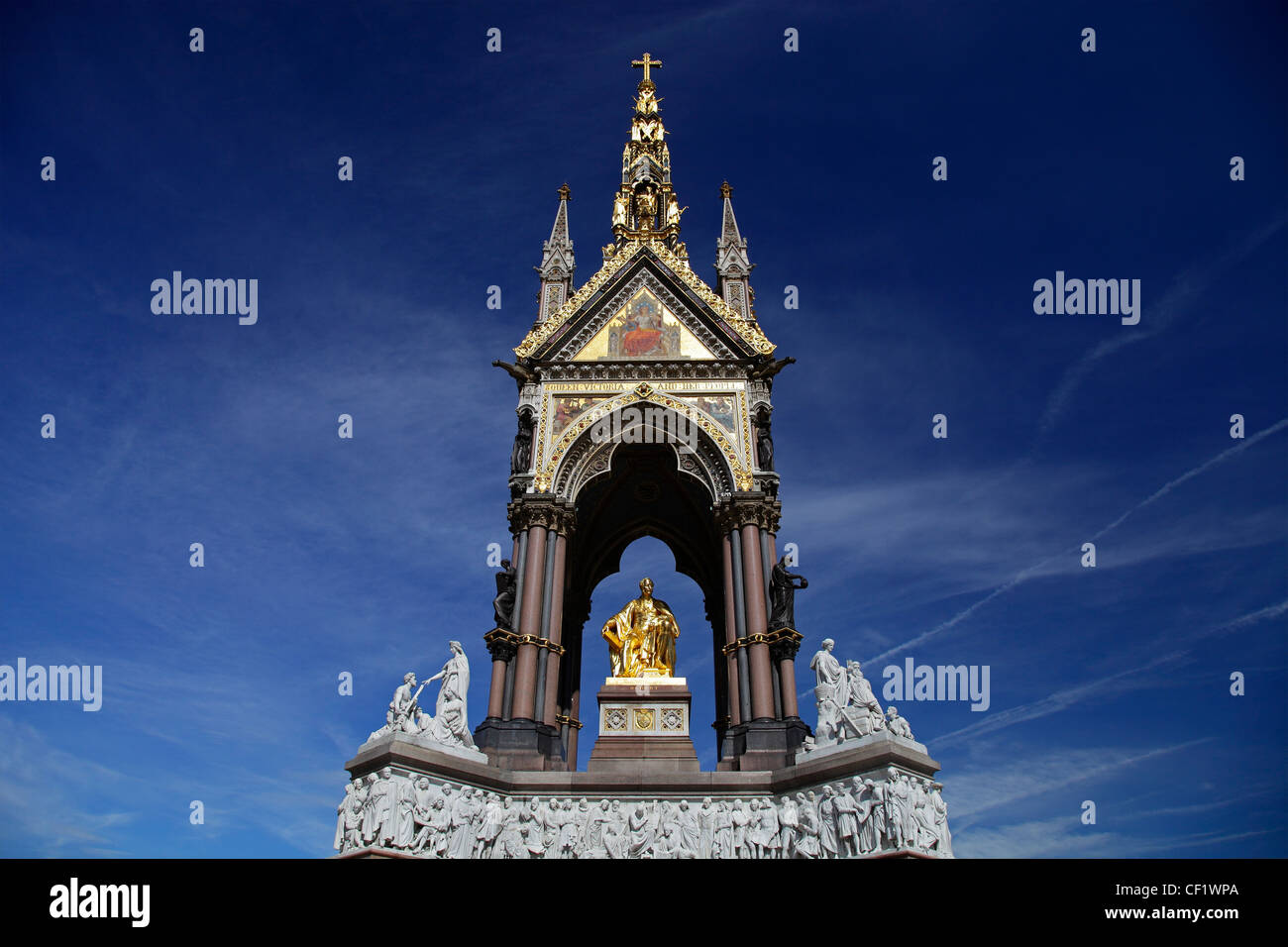 L'Albert Memorial dans Kensington Gardens, commandé par la reine Victoria en mémoire de son mari, le Prince Albert Banque D'Images