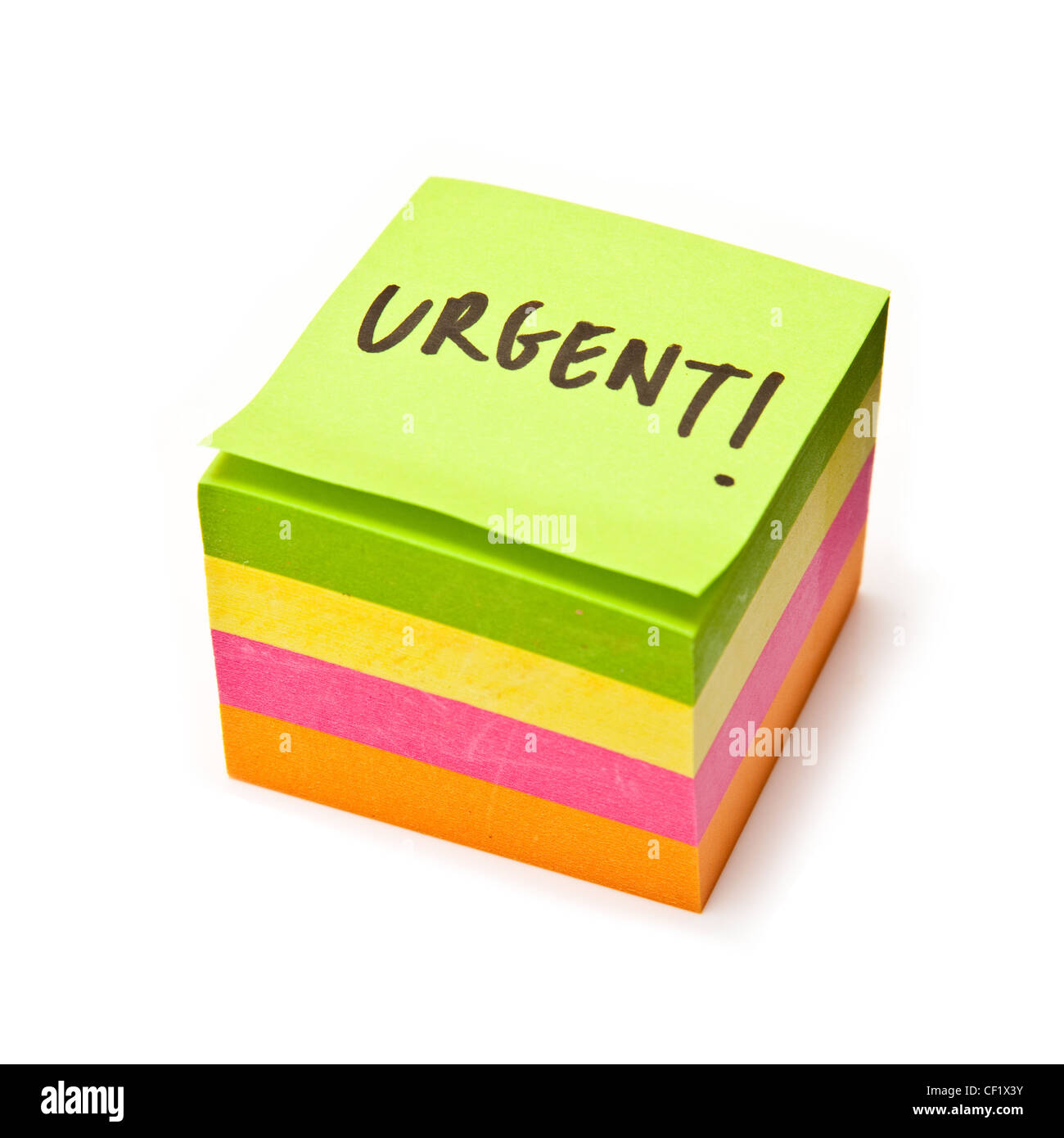 Sticky note pad isolated on a white background studio. Banque D'Images Sticky note pad isolated on a white background studio. Banque D'Images