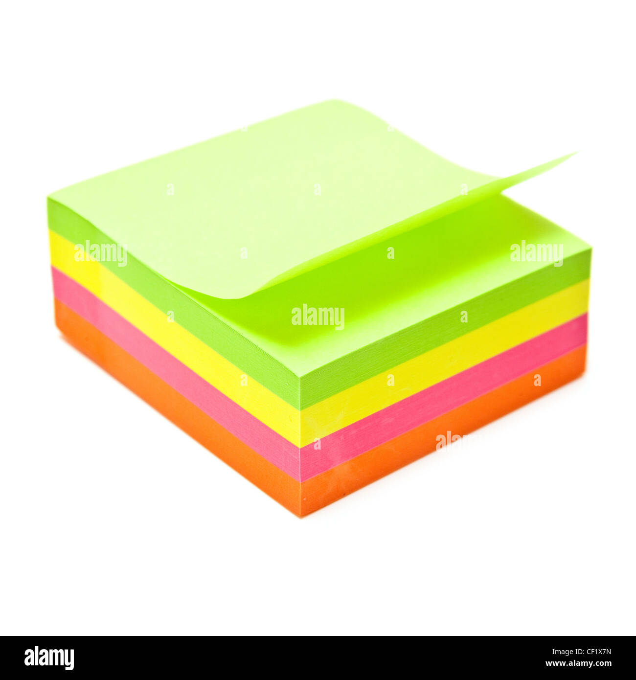 Sticky Notes papier isolated on a white background studio Banque D'Images Sticky Notes papier isolated on a white background studio Banque D'Images