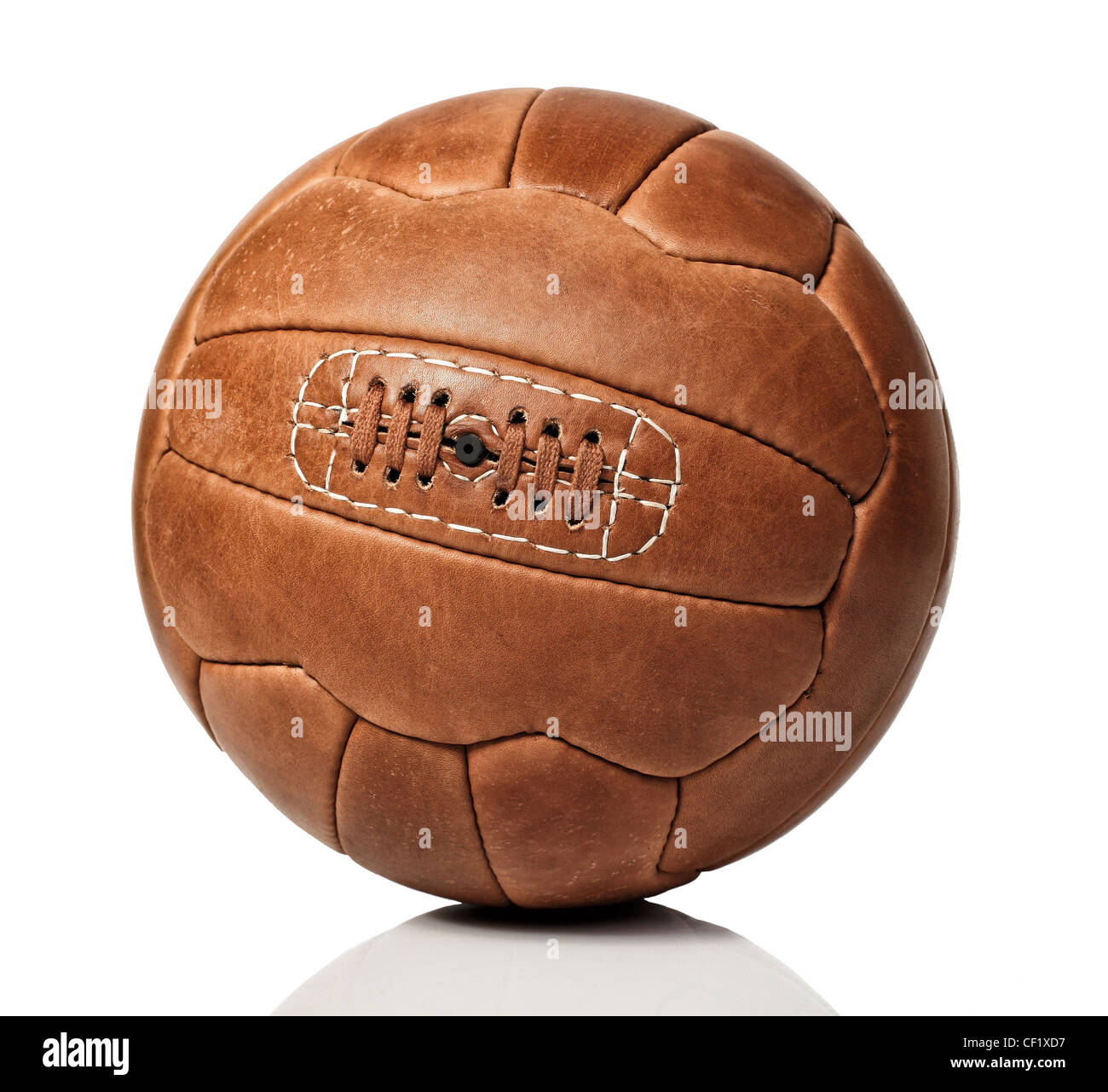 Ballon De Football Vintage – Marron – Look Rétro – Pour Déco Ou Collection