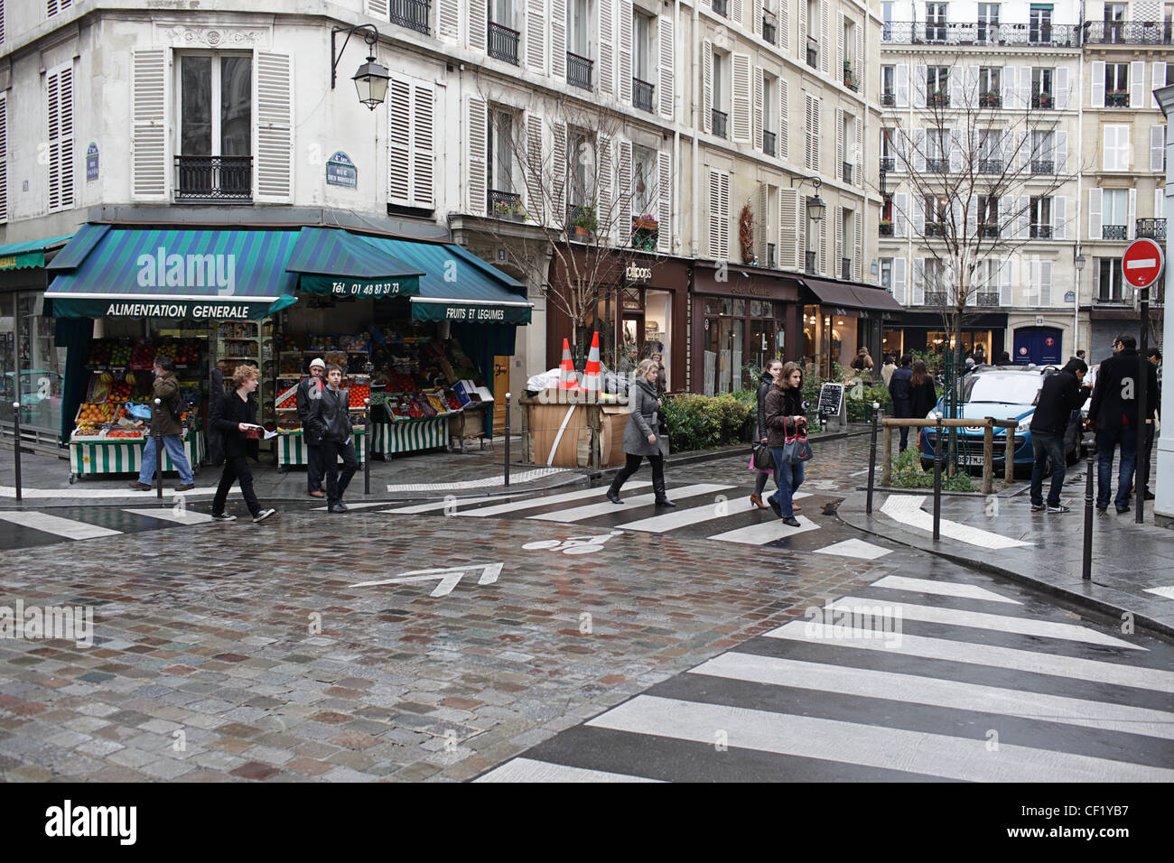 Scène de rue française Banque D'Images