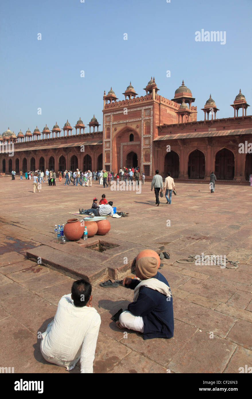 L'Inde, Uttar Pradesh, Fatehpur Sikri, Jama Masjid, la mosquée Shahi Darwaza, porte du roi, Banque D'Images