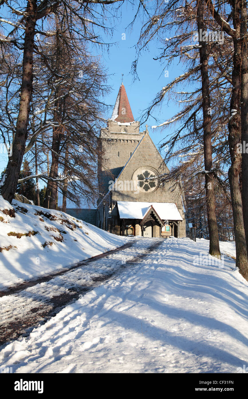 Église Crathie, également connu sous le nom de Crathie, Kirk a été assisté par la famille royale depuis 1848 en raison de sa proximité à Balmoral Ca Banque D'Images