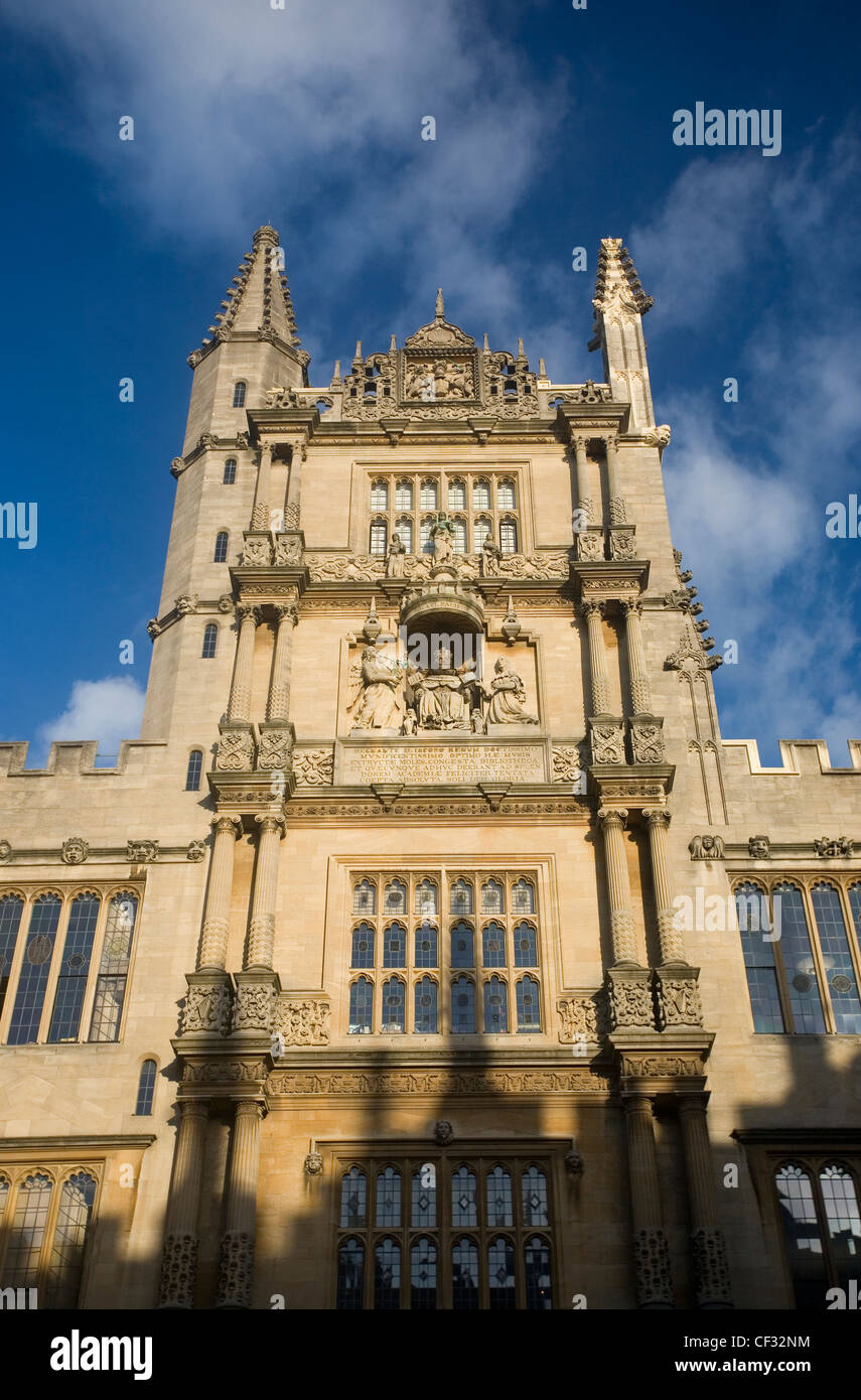 La Bodleian Library, la principale bibliothèque de recherche de l'Université d'Oxford et l'une des plus anciennes bibliothèques en Europe. C'est un des six Banque D'Images