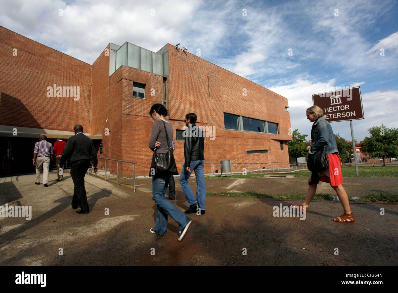 Musée Hector Pieterson à Soweto, township. Pieterson a été le premier élève à être tué dans le soulèvement de Soweto. Johannesburg. Banque D'Images