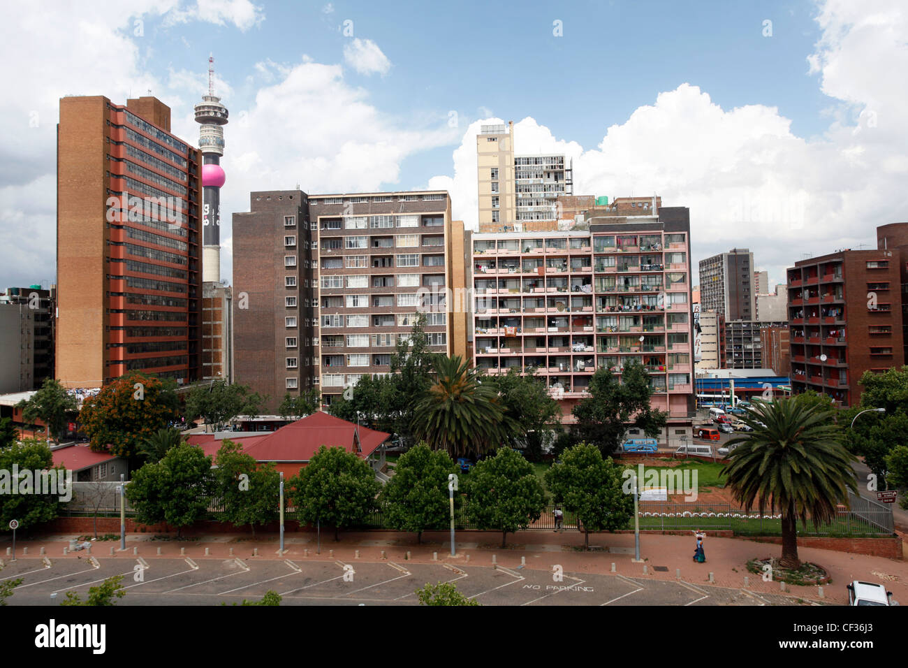 Hillbrow est le centre-ville, quartier résidentiel de Johannesburg, la Province de Gauteng, Afrique du Sud. Banque D'Images