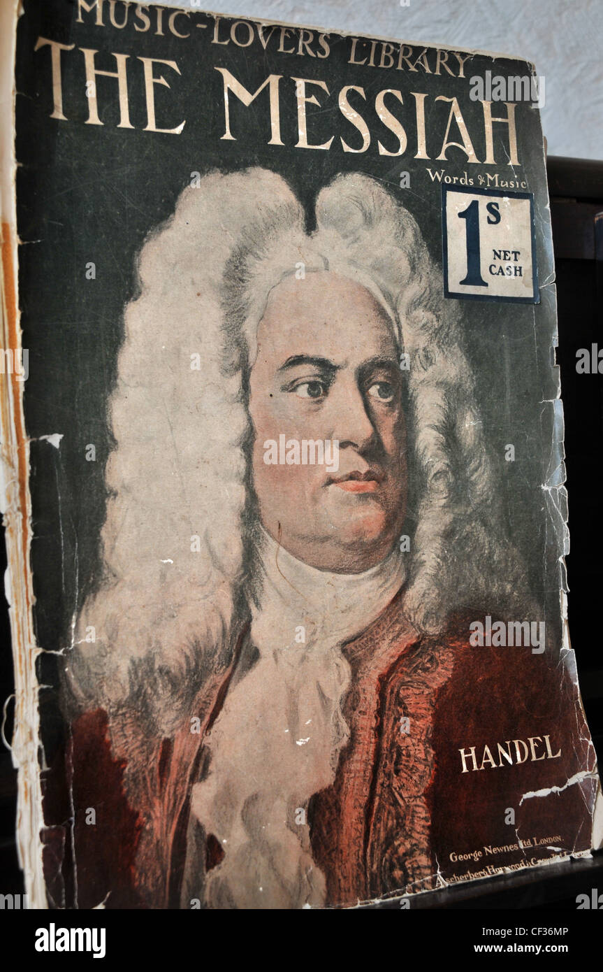 Volume de musique ancien 'Haendel Le Messie'. Banque D'Images