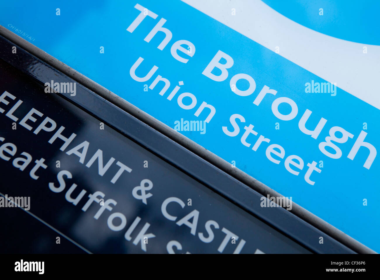 Une vue rapprochée de la rue Union, Barclays Cycle Hire signe d' Banque D'Images