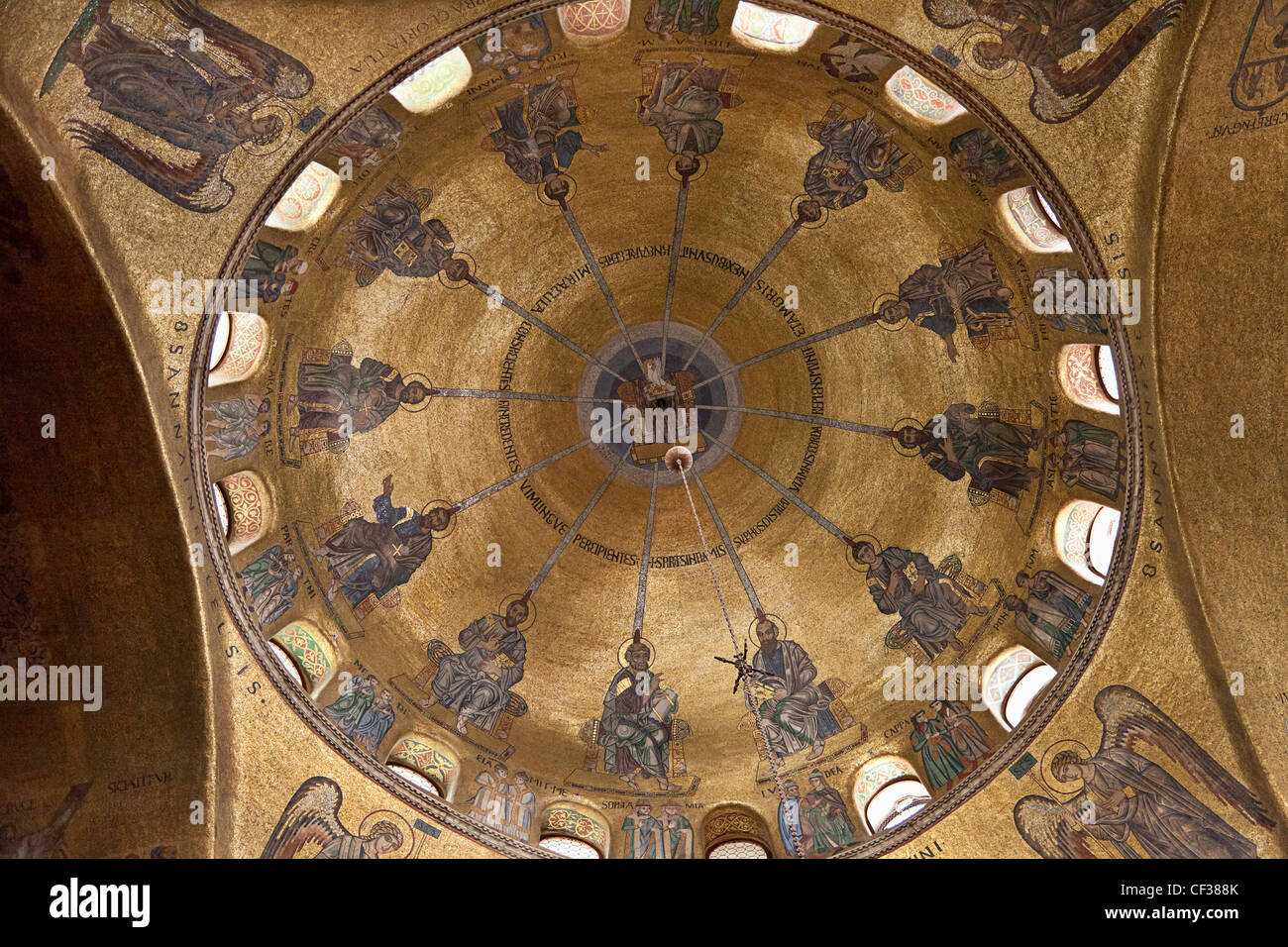 Dôme de l'ascension dans la Basilique Saint Marc, Venise Italie Banque D'Images