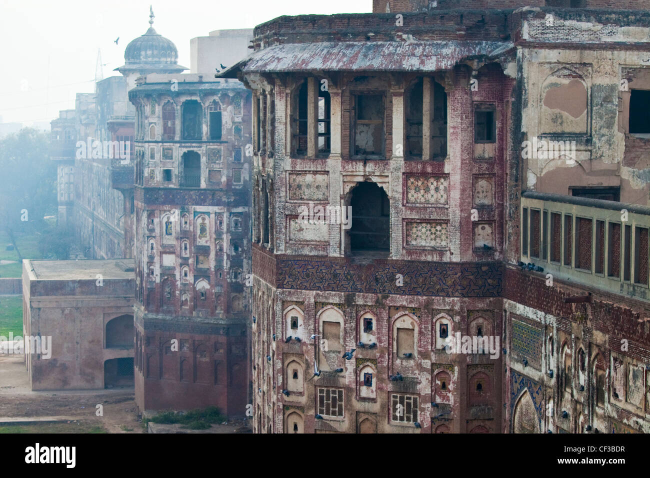 Les murs extérieurs du fort de Lahore, Pakistan, Lahore Banque D'Images