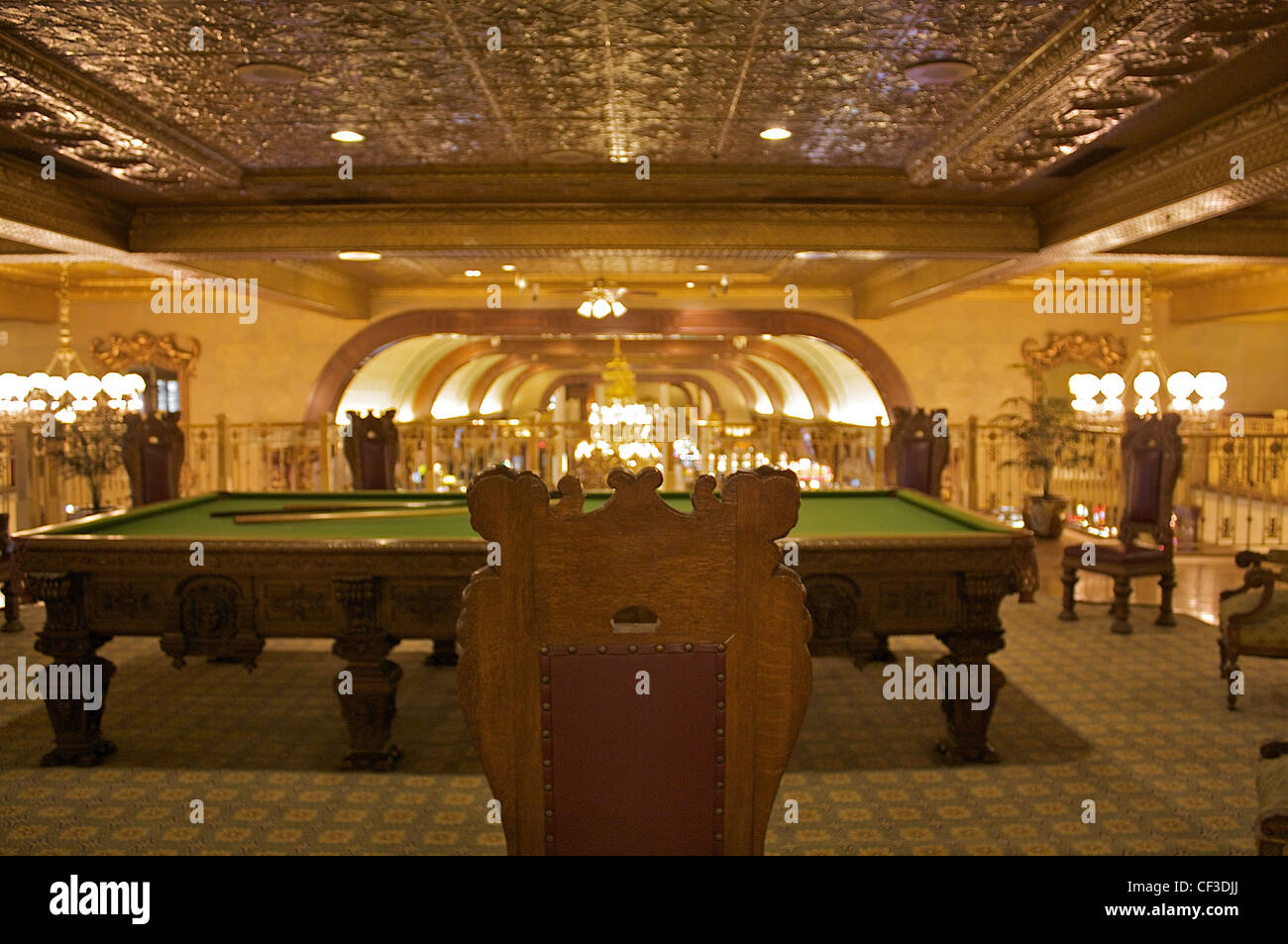 Table de billard au Main Street Station casino au centre-ville de Las Vegas  Photo Stock - Alamy