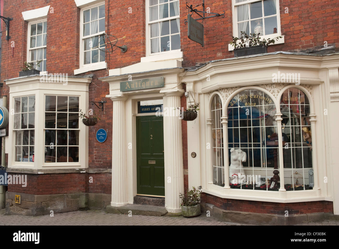 Boutique d'antiquités à Bromyard Banque D'Images
