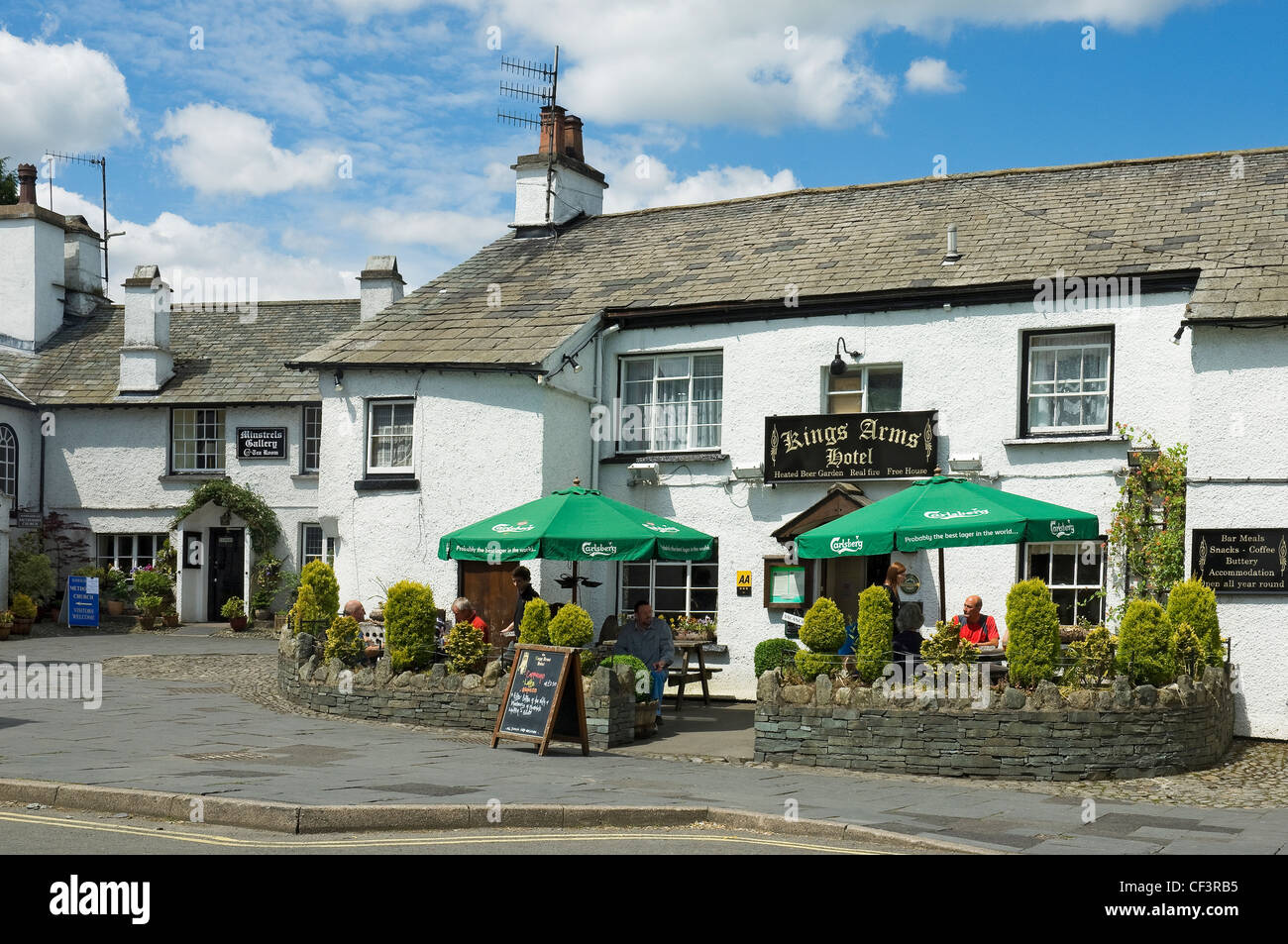 Le Kings Arms Hotel de Hawkshead. Banque D'Images