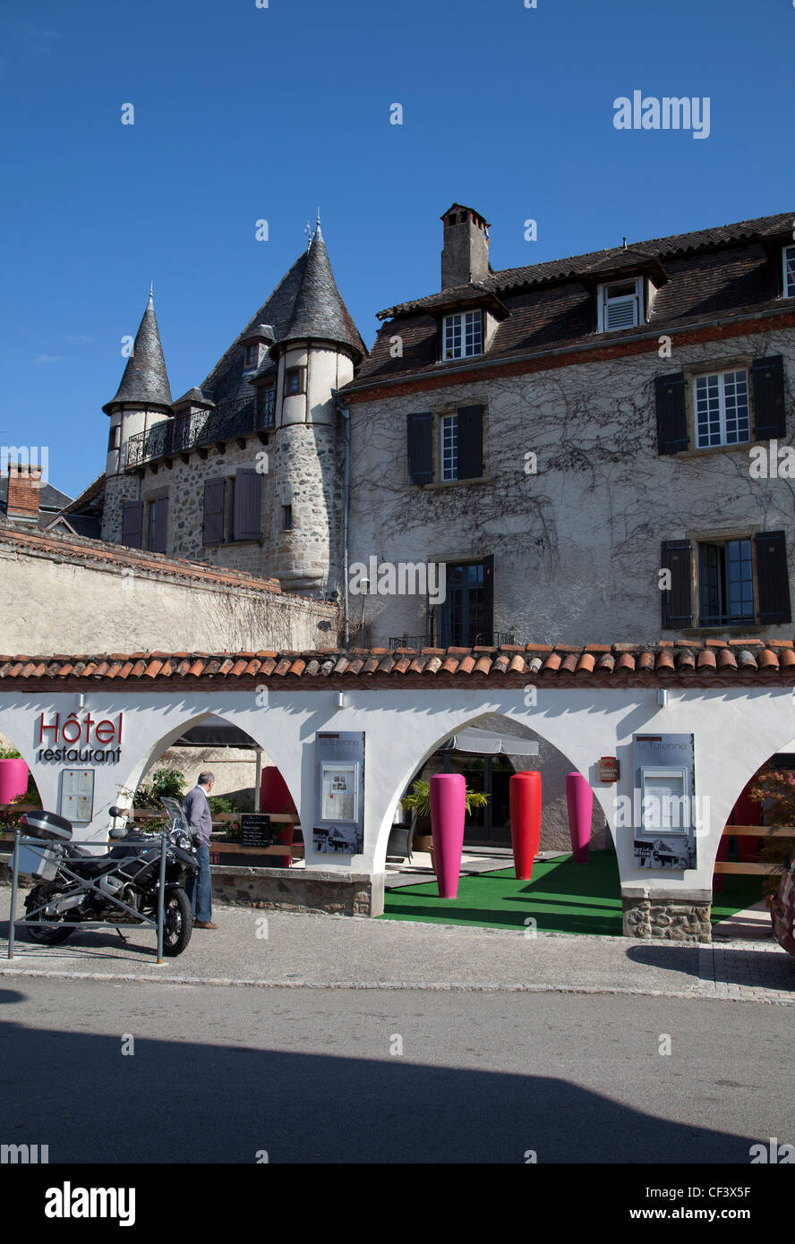 Hôtel Restaurant la Turenne à Beaulieu-sur-Dordogne en Corrèze Banque D'Images