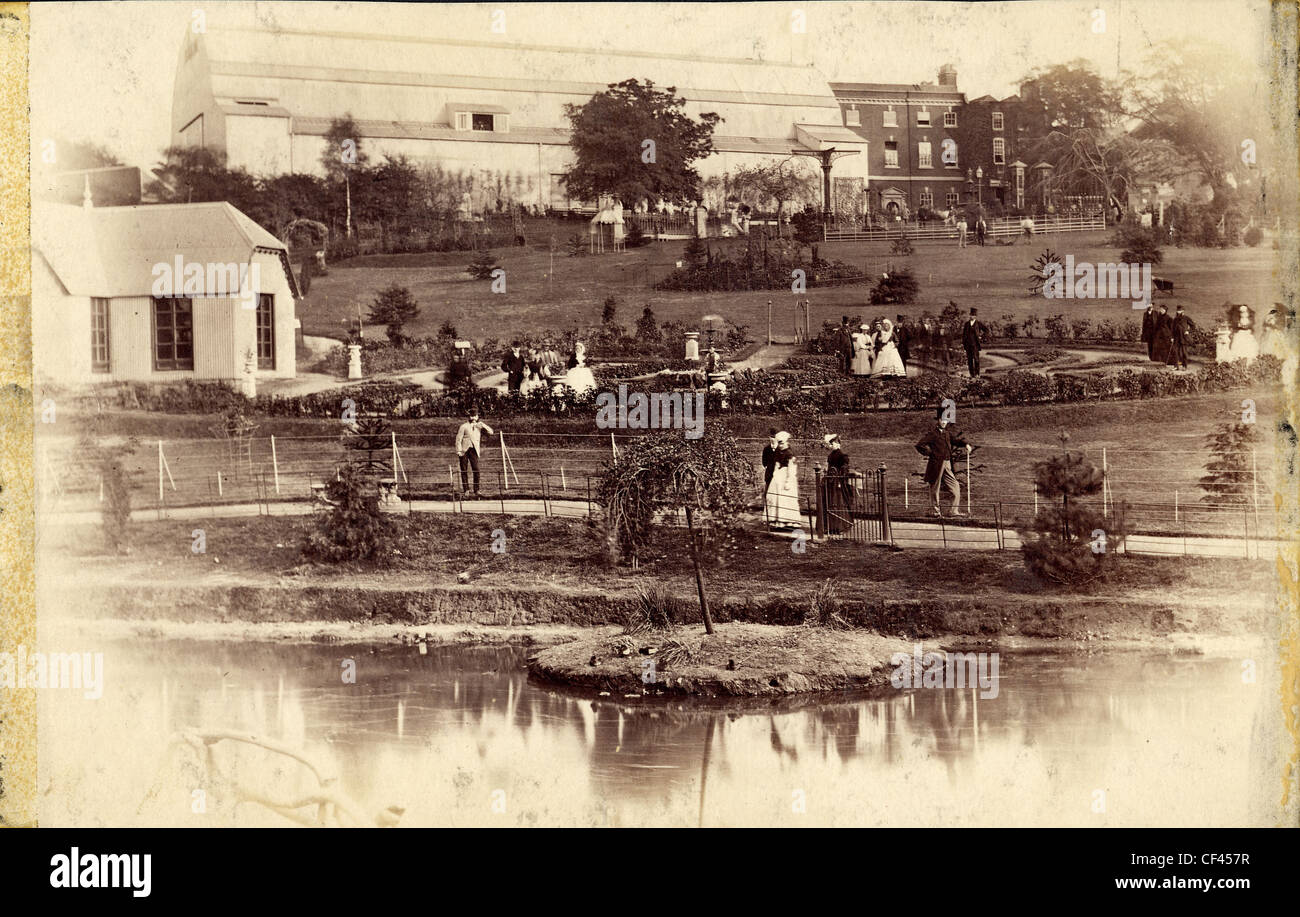 Les bâtiments et terrains de la South Staffordshire et une exposition industrielle, Molineux, Wolverhampton, 1869 House Banque D'Images