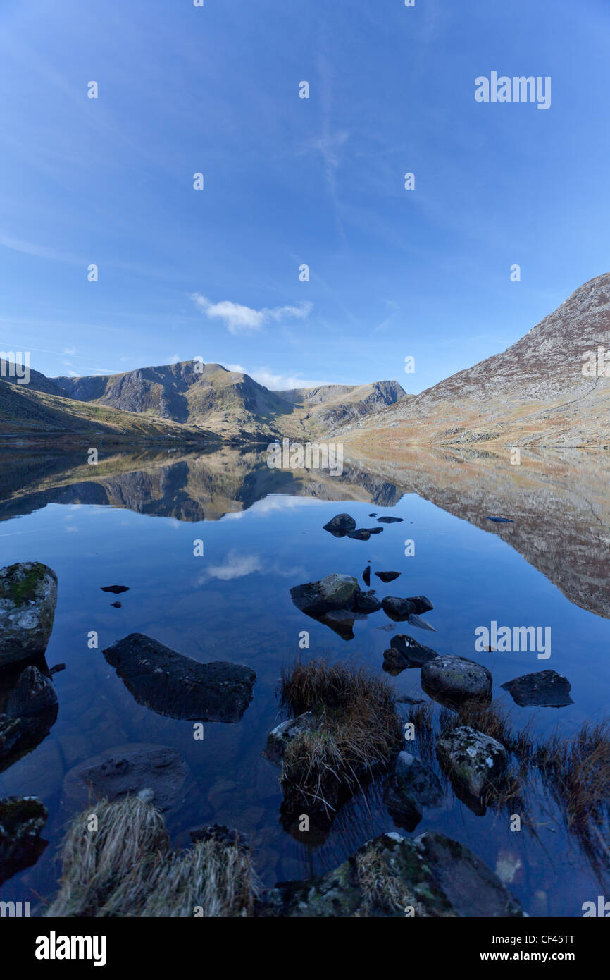 Le Parc National de Snowdonia, Y Garn, Llyn Ogwen, au Pays de Galles Banque D'Images