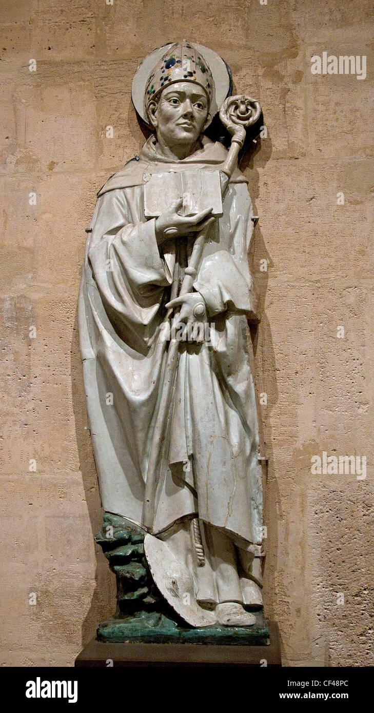 Saint Evêque Saint Bonaventure Andrea della Robbia Italie italien sculpteur du début de la renaissance Florence 1435-1525 Banque D'Images