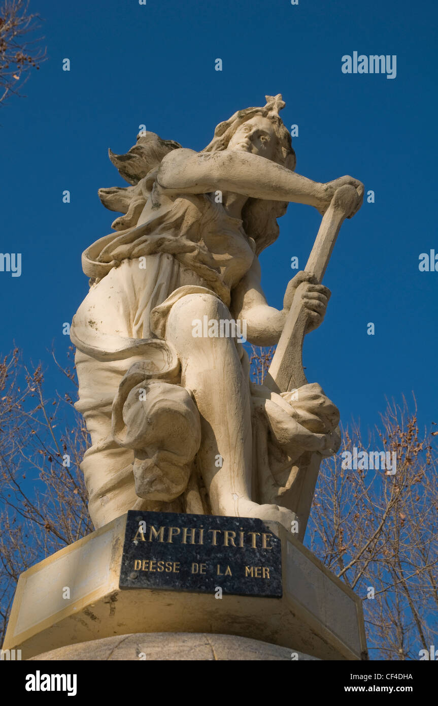 Amphitrite, à Agde, figure allégorique par Léon François Chervet. Initialement construit pour l'Exposition Universelle (1878) Banque D'Images