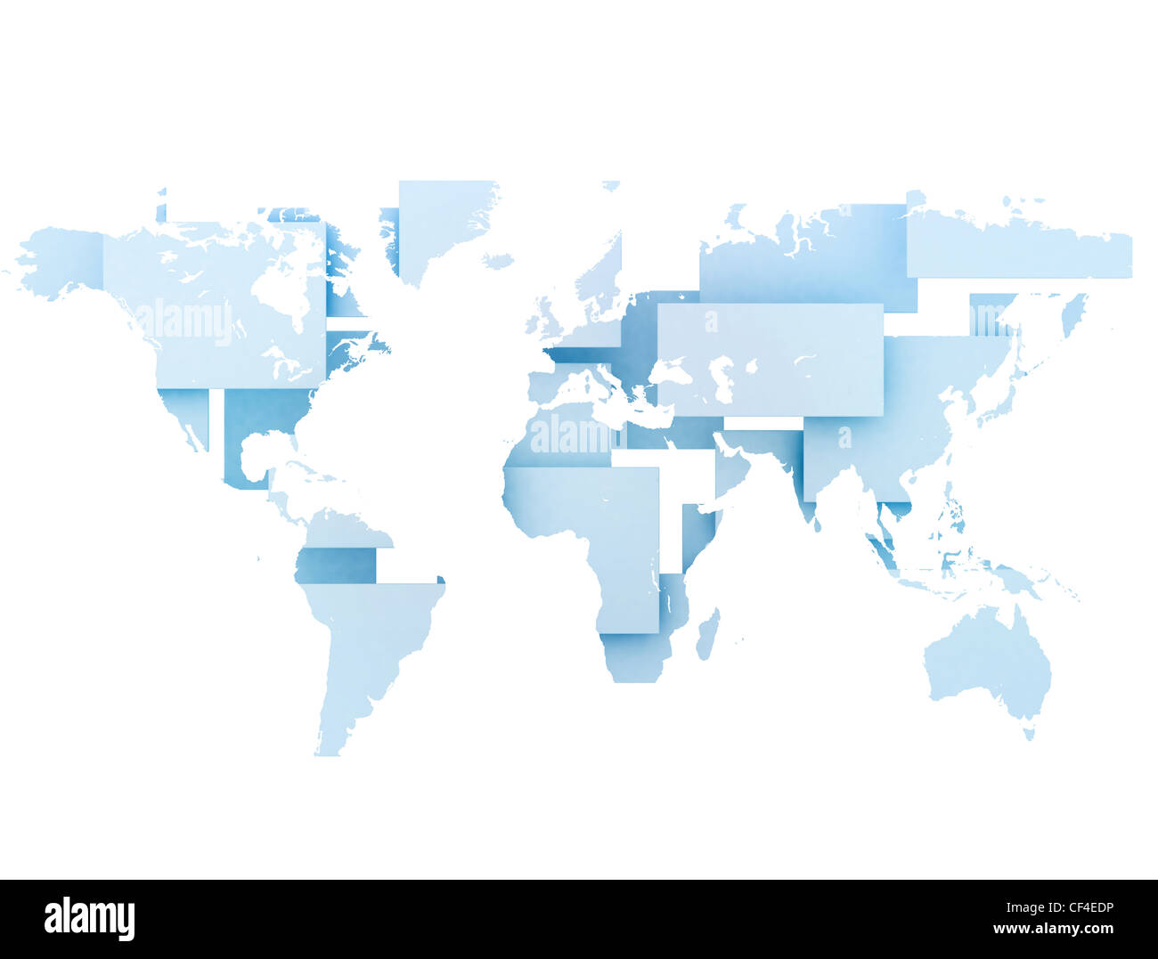 Carte du monde 3d abstrait illustration Banque D'Images