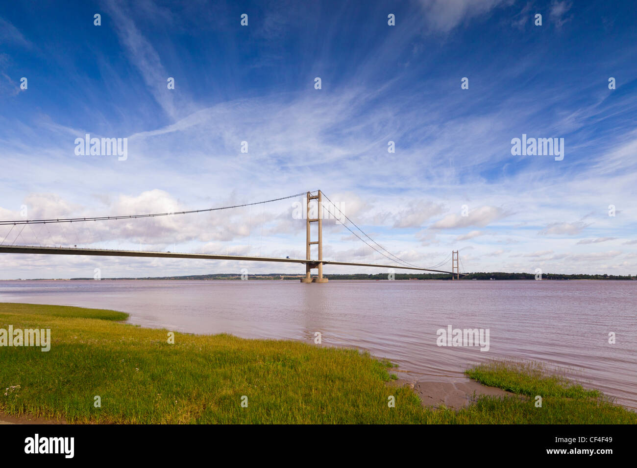 Humber Bridge, Humberside, Angleterre. Banque D'Images